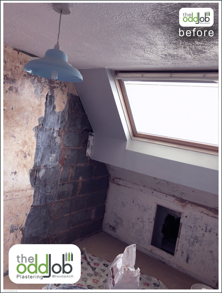 Before State Bedroom Plastered, Preston, 3 Days