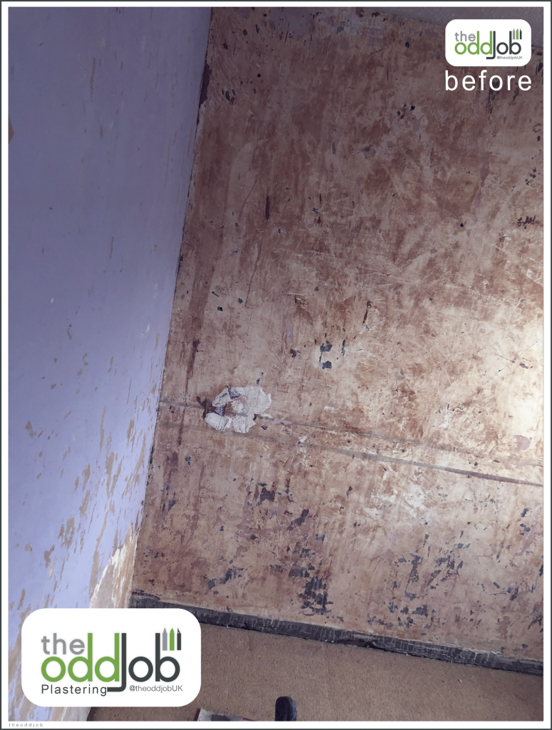 Before State Bedroom Plastered, Preston, 3 Days