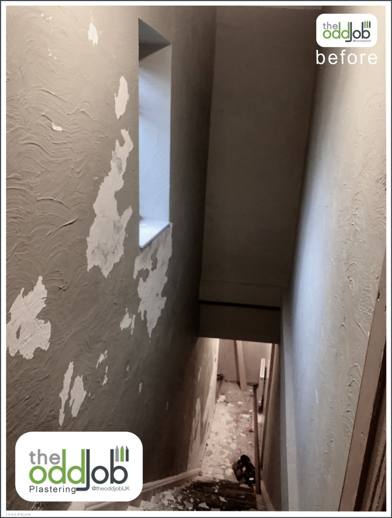 Plastering A hall, Elton, Bury