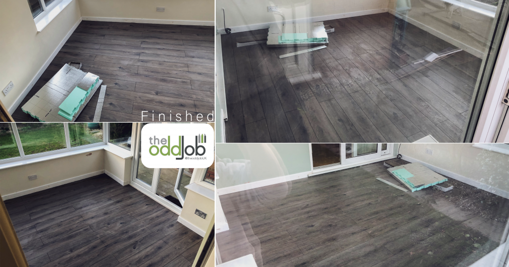 Laminate Flooring installed in a conservatory in Elton, Bury