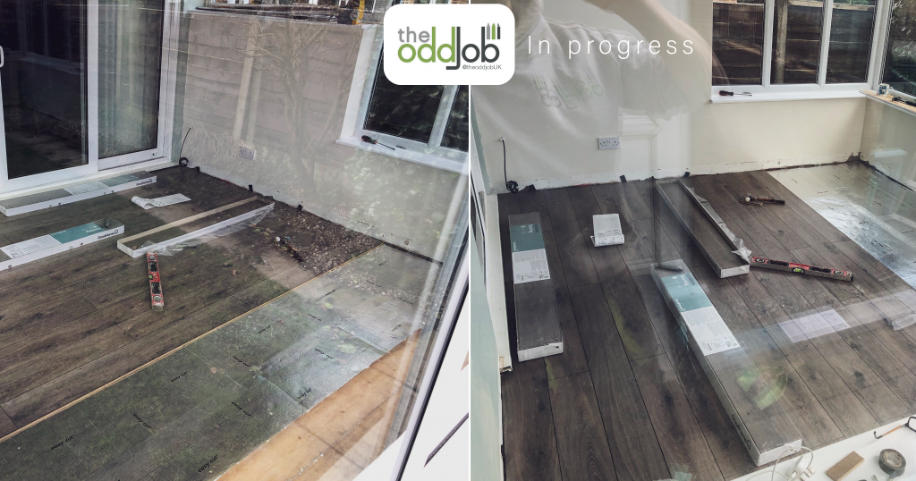 Laminate Flooring installed in a conservatory in Elton, Bury