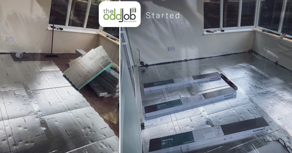 Laminate Flooring installed in a conservatory in Elton, Bury