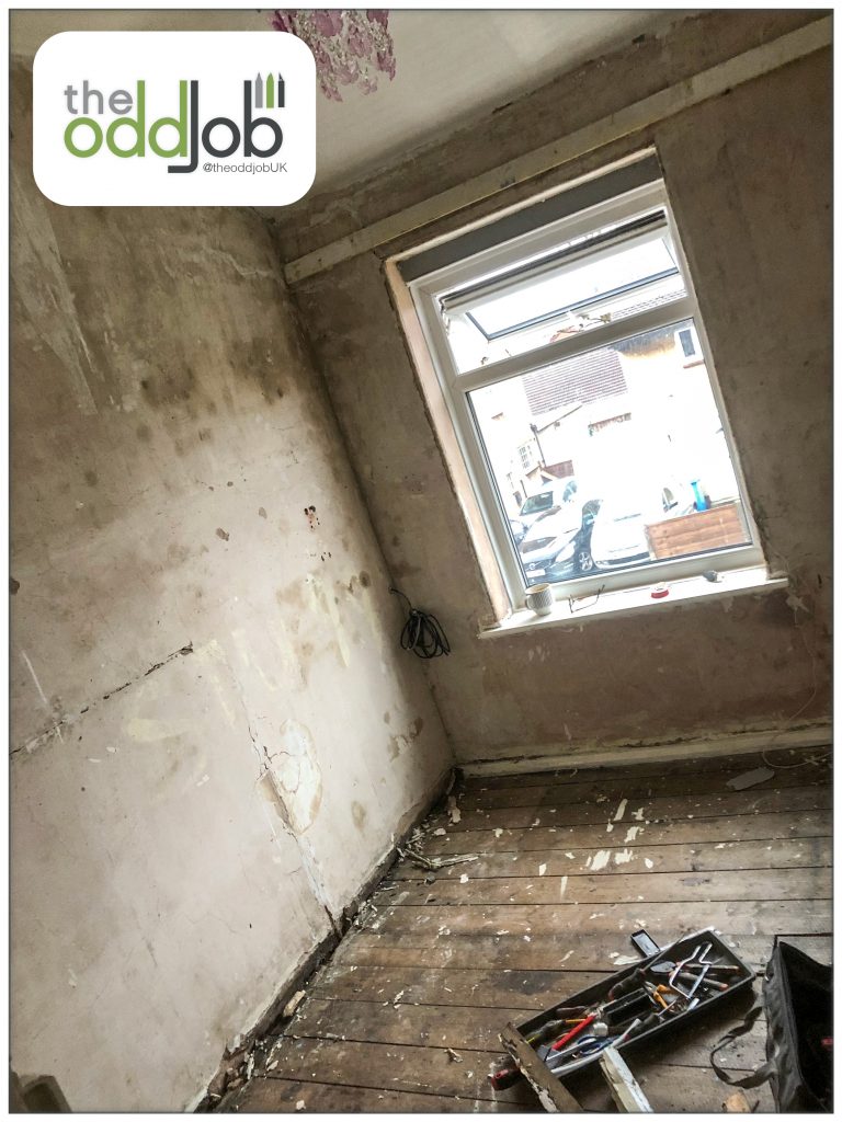 Before Plastering, Salford, Clifton, Bedroom