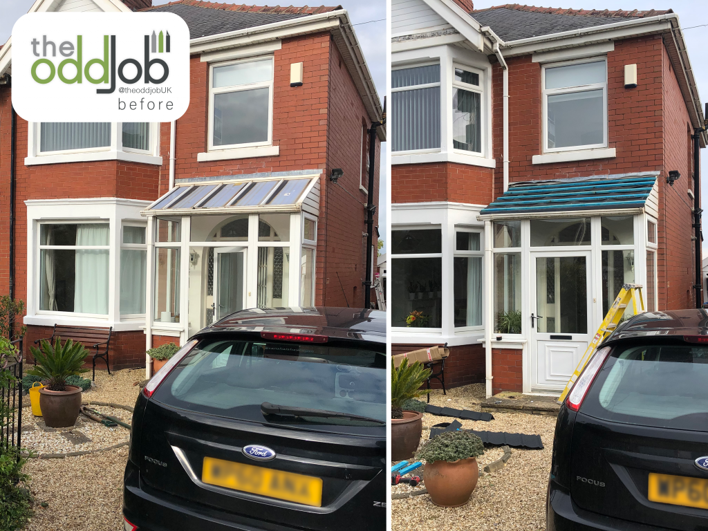 Porch Roof using plastic roof tiles #blackpool