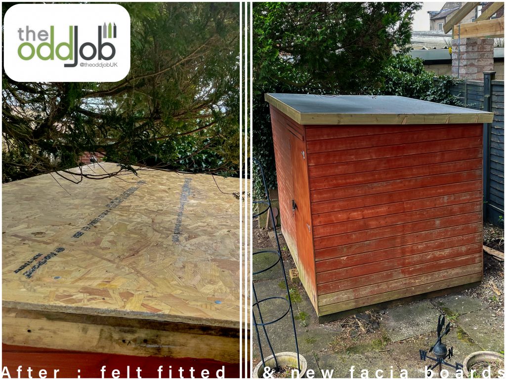 Replacing a shed roof in Bury after shot