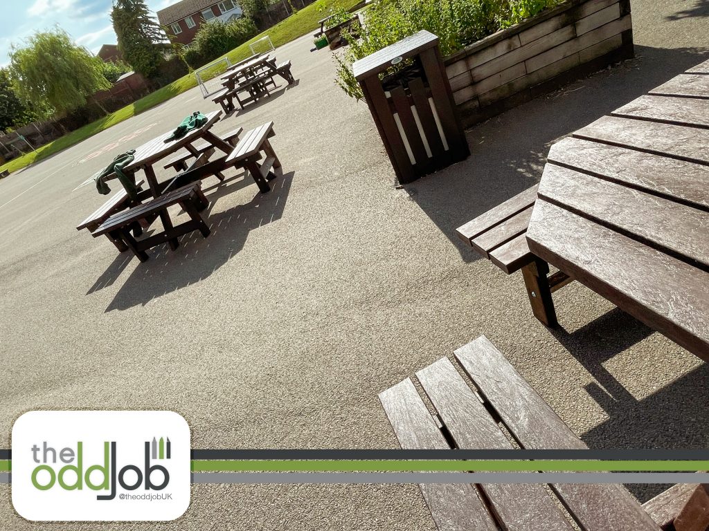 Benches Built at school in Bury, North West